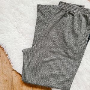 Tan & Black Elastic Waist Pants